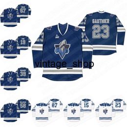 24S vin Men Rimouski Oceanic Navy Hockey Jersey Sidney Crosby Frederik Gauthier Alexis Lafreniere Isaac Belliveau Dmitry Zavgorodniy Pare Frolik Boudreau Jerseys