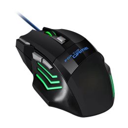1 PC ITLY New Hyperspeed USB Gaming Mouse RGB Backlit Ergonomic Game Mice 7D Esports Wired Mouse for Laptop PC Gamer