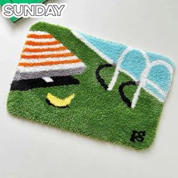 Carpets Modern Flocking Small Rugs For Bedroom Cute Creative Anti Slip Floor Mat Indoor Area Rug Room Decor Super Soft Bathroom