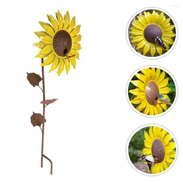 Other Bird Supplies Sunflower Garden Feeder Flower Feeding Tray Outdoor Stake Decoration Ornament