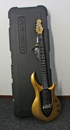 Custom Ernie Ball Music Man John Petrucci Majesty Gold Mine Black Center Electric Guitar Tremolo Bridge Active Pickups 9V Bat7684382
