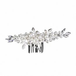 bohemian Rhineste Women Hair Combs Bridal Hair Accories Wedding Head Jewelry Pearls Head Decorati Fr Hair Ornament L4Jq#