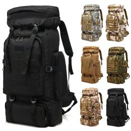 Bags 80L Waterproof Large Outdoor Sport Tactical Backpack Multitool Hiking Camping Climbing Bag Survival Rucksack