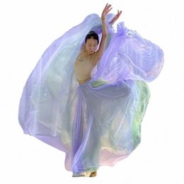 stage Classical Dancer Performance Costumes Women Chiff Practise Dance Clothes Chinese Style Folk Dance Dr Plus Size 2XL X5bh#