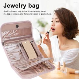 Storage Bags Jewellery Bag Earring Portable Transparent Travel Organiser Roll For Necklaces Earrings Rings Watch Easy