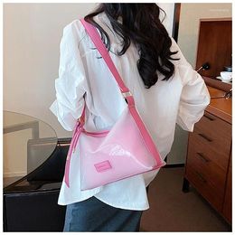 Evening Bags Luxury Women Brand PU And Jelly Patchwork Crossbody Bag Simple Transparent Clear Small Square Messenger
