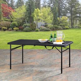 Camp Furniture 4 Foot Fold-In-Half Adjustable Table Rich Folding Camping Picnic Strong Durable Powder-coated Metal Construction