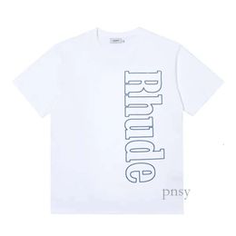 Designers Rhude Shirt Mens Embroidery T Shirts for Summer Tops Mens Shirt Letter Shirt Tshirts Clothing Plus 100% Cotton Tees Size S-xl Tee Shirt 280