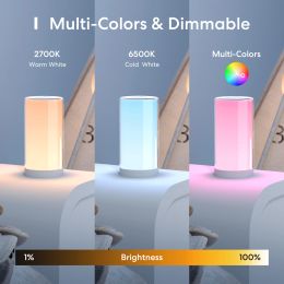 MEROSS HOMEKIT SMART Wi-Fi Table Lamp Ambient Light Dimble RGB Colorful Bedside Lamp Work med Alexa Google Home SmartThings