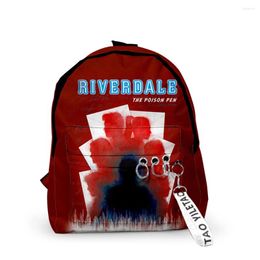 Backpack Trendy Riverdale Season 5 Backpacks Boys/Girls Pupil School Bags 3D Print Keychains Oxford Waterproof Cute Small