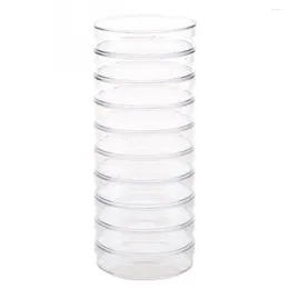 Storage Bottles 10Pcs Biological 55x15mm Transparent 90x15mm Plastic Petri Dishes Sterile Clear Dish Bacteria Culture