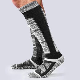 YUEDGE Merino Wool Ski Socks 2 Pairs Pack for Skiing, Snowboarding, Outdoor Sports Performance Socks