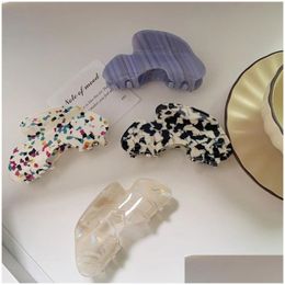 Clamps Korean New Fashion 9.5Cm Geometric Cloud Hair Clip Claw Simple Retro Acetic Acid Shark Accessories For Drop Delivery Dhgarden Dhbh8