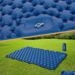 Outdoor Pads Mat Single New Convenient Pedal Inflatable Pad Cam Moistureproof Tpu Folding And Portable Drop Delivery Sports Outdoors C Ot3Dm