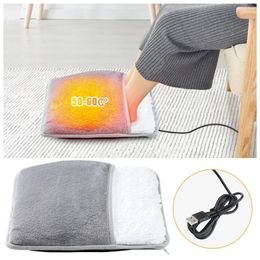 Carpets Winter Electric Foot Heating Pad USB Charging Soft Plush Washable Warmer Heater Improve Sleeping Household Warming Mat