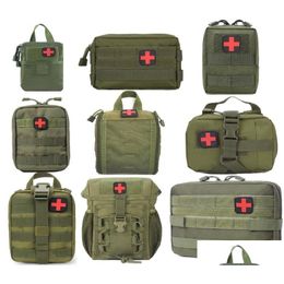 Backpacking Packs Military Edc Tactical Bag Waist Belt Pack Hunting Vest Emergency Tools Outdoor First Aid Kit Cam Survival Pouch W2 Dhdka