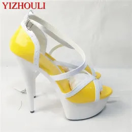 Dance Shoes Elegant Sweet 15CM Super High Heel Platforms Pole / Performance Star /Model Sandals Wedding