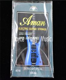 1 Set of Aman AE190 Electric Guitar Strings 1st6th Strings 009042 Extra Light Special Strings Wholes4020997