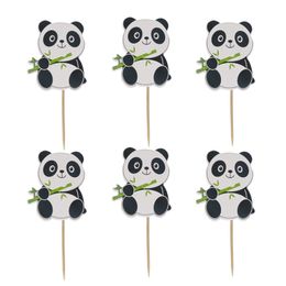 Panda Party Decorations Supplies Happy Birthday Banner Balloons Panda Cake Toppers and Gift Bags for Panda Bear Baby Shower