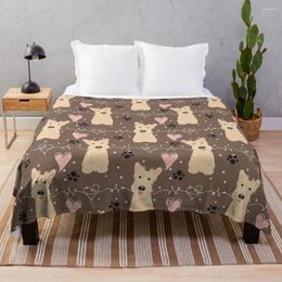 Blankets LOVE Wheaten Scottish Terrier Throw Blanket Halloween Luxury Thicken Plaid Summer Soft Beds