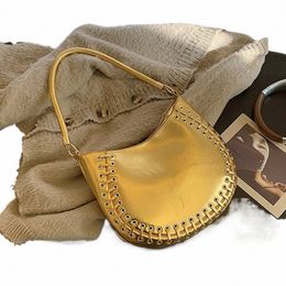 leftside 2023 Luxury Women Small Shoulder Bags Fi Evening Party Gold Handbags and Purses Lady Underarm Crossbody Bag 928I#
