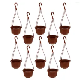 Vases 10 Sets Hook Chlorophytum Pot Plastic Hanging Planter Dry Flower Arrangement Flowers Container