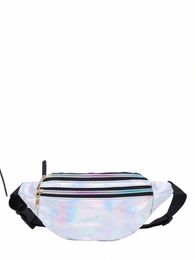 holographic Fanny Pack,Hologram Waist Pack Waterproof Shiny Laser Waist Bum Bag Adjustable Belt,Metallic Colour Sport Waistbag y7Vv#