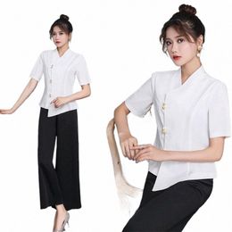 traditial Work Clothes Women Beauty Sal Clothing Massage Hotel Uniform Recepti Hotel Waiters Uniform m9Zo#