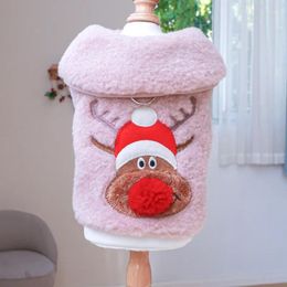 Dog Apparel Pet Warm Vest Autumn Winter Medium Small Clothes Christmas Elk Fashion Harness Kitten Puppy Sweet Pink Coat Maltese Poodle