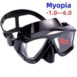 Optical Myopia Snorkel Diving Mask Swimming Goggles Nearsighted Short Sighted Gear Panoramic Wide View Adult Youth -1.0To-6.0