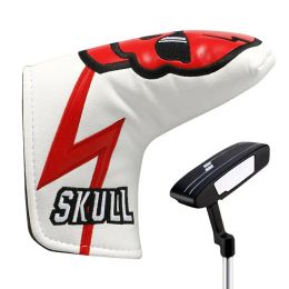 Clubs Mallet Putter Cover For Golf Clubs Leather Golf Blade Putter Head Cover Skull Skeleton Golf Club Bag For Golfer Portable Putter