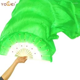 Decorative Figurines 1Pcs Dance Fans Durable 5 Colours Silk Right Hands Willowy Rivet Fixed For Dancers Supplies Special Fan