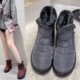 YISHEN Women Boots Waterproof Snow Boots Winter Warm Fur Casual Shoes Lightweight Botas Mujer Zipper Ankle Boots Plus Size 43