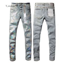 Purple Men Designer Mens Skinny Jeans Designer Denim Pant Distressed Ripped Biker Black Blue Jean Slim Fit Motorcycle High Quality Straight Design Retro 254