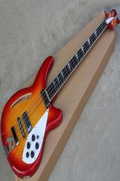 Two Colors 4 Strings Semihollow Electric Bass Guitar with One F HoleR Tailpiece2966982