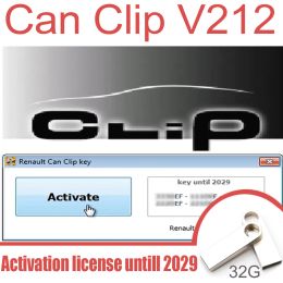 Can Clip V212 with keygen untill 2029 Car Software For Renault Reprogram Airbag test Base Doc Physical measurements Multimeter
