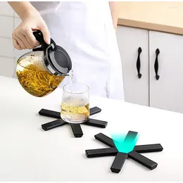 Table Mats Kitchen Household Portable Tools Folding Pads Pan Trivet Pot Holders Resistant For Pots Home Convenience