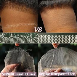Wow Angel 7X7 6X6 5X5 HD Lace Closure Frontal Human Hair Straight Hair Melt Skins Pre Plucked HD Lace Closure Only Virgin Hair