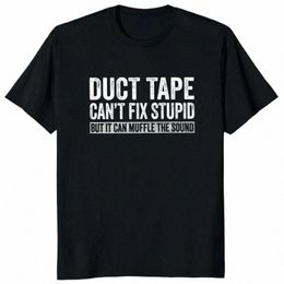 duct Tape Can't Fix Stupid But It Can Muffle The Sound T Shirt Women And Men Funny Streetwear Unisex Tee Cott Plus Size Tops z2J4#