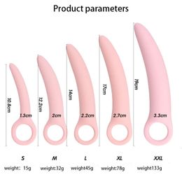 5 Sizes Silicone Anal Plug Unisex Butt Trainer Dildo Men Prostate Massager For Women BDSM Sexy Toys Couples 240326