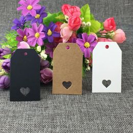 Party Decoration 200pcs7x4cm Hollow Heart Kraft Paper Card Wedding Favour Gift Tag Luggage Price Label