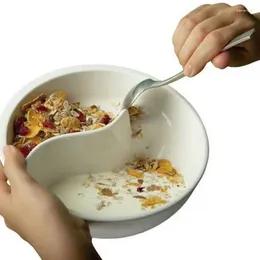 Bowls Breakfast Tableware Hygienic Cereal Bowl Versatile Ergonomic Time-saving Accessory Separation Modern Spiral Slide