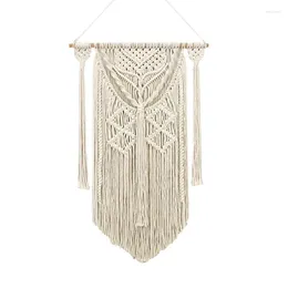 Tapestries Cotton Wall Decoration Macrame Hanging Tapestry Hand Woven Simple Boho Style For Room House Decor