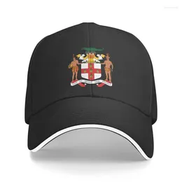 Ball Caps Personalised Jamaica Coat Of Arms Baseball Cap Outdoor Women Men's Adjustable Jamaican Flag Proud Dad Hat Autumn