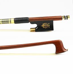 NEW 44 Pernambuco Violin Bow Fast response Good elasticity Natural Hair Ebony Frog Round Stick Violin Accessories 7509131