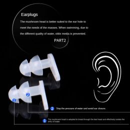 Swimming Earplug Nose Clip Set Anti-water Professional Silicone Bathing Anti-water Diving Equipment For Adults And Children