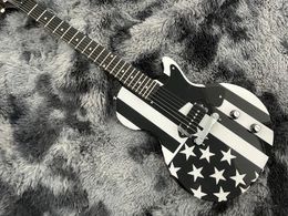 Chinese electric guitar black and white Colour one P90 pickup 6 strings mahogany body and neck