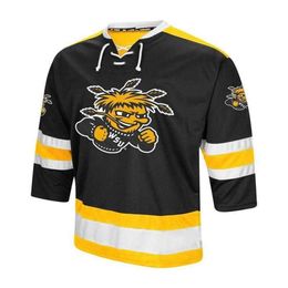 24S 2020 Mens ita State Shockers Hockey Jersey Embroidery Stitched Customise any number and name Jerseys