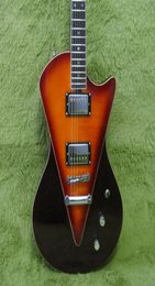 Custom Ernie Ball Music Man Armada Divided Sunburst 2014 Electric Guitar Vshaped bookmatched Flame Maple top Schaller locking Tu1691263