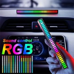 RGB LED Sound Control Rhythm Light Internet Popular Colourful Music Ambient Light Car Decorate Light Atmosphere Nightlight Pickup